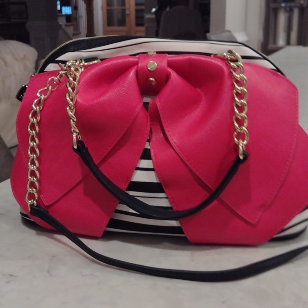 Betsey Johnson Black and White Purse